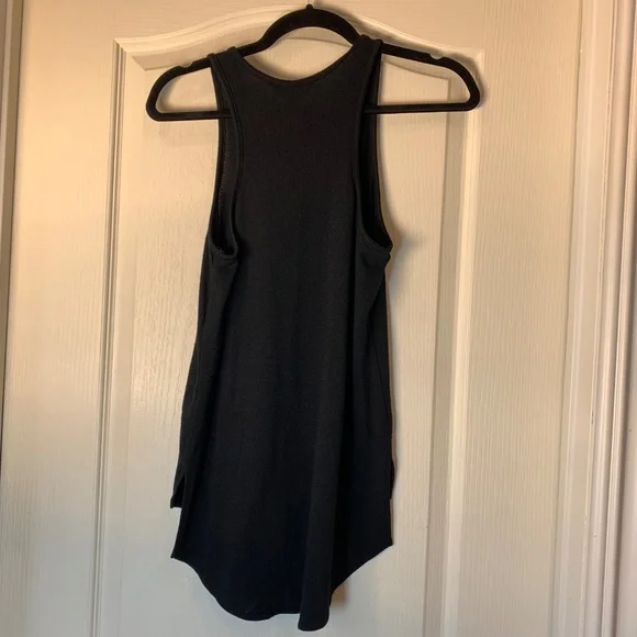 Banana Republic Black Long Relaxed Tank Top Size S Minimal Chic Essential - Picture 5 of 7